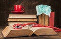 Open Book and Stethoscope Royalty Free Stock Photo