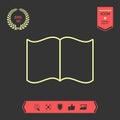Open book symbol icon . Graphic elements for your design