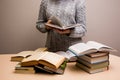 Open book on the table Royalty Free Stock Photo