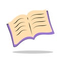 Open book, textbook, notebook isolated on white background. Symbol of knowledge, education, school or university studies. Vector Royalty Free Stock Photo