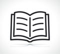 Open book thin line icon Royalty Free Stock Photo