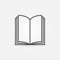 Open book thin line icon