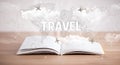 open book, vacation concept concept concept Royalty Free Stock Photo