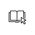 Open book vector education icon for online education, universities, schools etc. Royalty Free Stock Photo