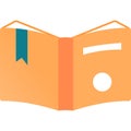Open book vector icon library symbol on white Royalty Free Stock Photo