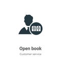 Open book vector icon on white background. Flat vector open book icon symbol sign from modern customer service collection for Royalty Free Stock Photo