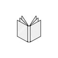 Open book thin line icon. open book Hand Drawn thin line icon Royalty Free Stock Photo