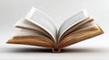 Open Book on White Background Royalty Free Stock Photo