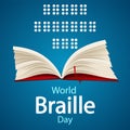 Open book for World Braille Day