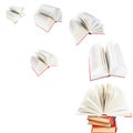 Open books fly out of stack Royalty Free Stock Photo