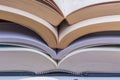 Open books stack close up Royalty Free Stock Photo