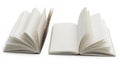 Open books on white background Royalty Free Stock Photo