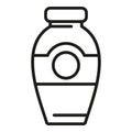 Open bottle wasabi icon outline vector. Face farm paste