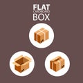 Open box cardboard package vector image Royalty Free Stock Photo