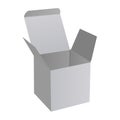 Open box. 3d square paper mockup. Gift surprise Royalty Free Stock Photo