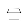 Open Box Flat Vector Icon Royalty Free Stock Photo