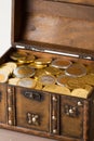 Open box full with money Royalty Free Stock Photo