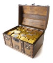 Open box full with money Royalty Free Stock Photo