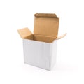 Open box on isolated background with clipping path Royalty Free Stock Photo