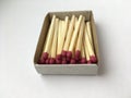 An open box of matches. Abstract wallpaper.