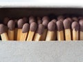 The open box with matches closeup Royalty Free Stock Photo