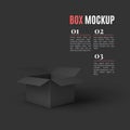 Open box mockup template