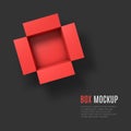 Open box mockup template. Top view Royalty Free Stock Photo