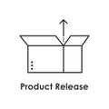 open box, product release icon Royalty Free Stock Photo