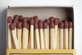 Open box of safety matches Royalty Free Stock Photo