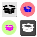 Open box. flat vector icon Royalty Free Stock Photo