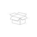 Open box. flat vector icon Royalty Free Stock Photo