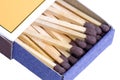 Open Box of Wooden Matches Royalty Free Stock Photo