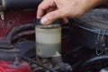 Open break oil cap Royalty Free Stock Photo