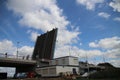 Open bridge at the Prinses Margrietsluis sluice complex in the town of lemmer to connect Friesland with the IJsselmeer.