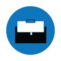 open briefcase with document. Vector illustration decorative design Royalty Free Stock Photo