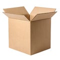Open Brown Cardboard Box isolated on a transparent background Royalty Free Stock Photo