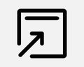 Open New Browser Extension Tab Line Icon Url Forward Enter Web Page Website Windows Navigation Point Pointer Browse Pop Up Click Royalty Free Stock Photo