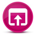 Open in browser luxurious glossy pink round button abstract Royalty Free Stock Photo