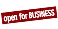 Open for business Royalty Free Stock Photo