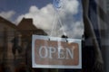 Open for business sign