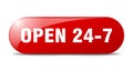 open 24 7 button. open 24 7 sign. key. push button. Royalty Free Stock Photo