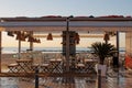 Open cafe on the beach in Barcelona