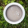 Open can of brown color paint Royalty Free Stock Photo