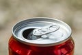 Open a can of red soda Royalty Free Stock Photo