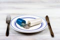 Open capsule in a plate-Conceptual photo.