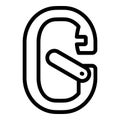 Open carabine icon, outline style