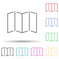 Open card multi color set icon. Simple thin line, outline vector of web icons for ui and ux, website or mobile application Royalty Free Stock Photo