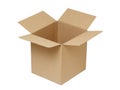 Open cardboard box. Royalty Free Stock Photo