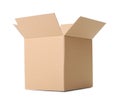 Open cardboard box on background Royalty Free Stock Photo