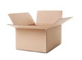 Open cardboard box on background Royalty Free Stock Photo